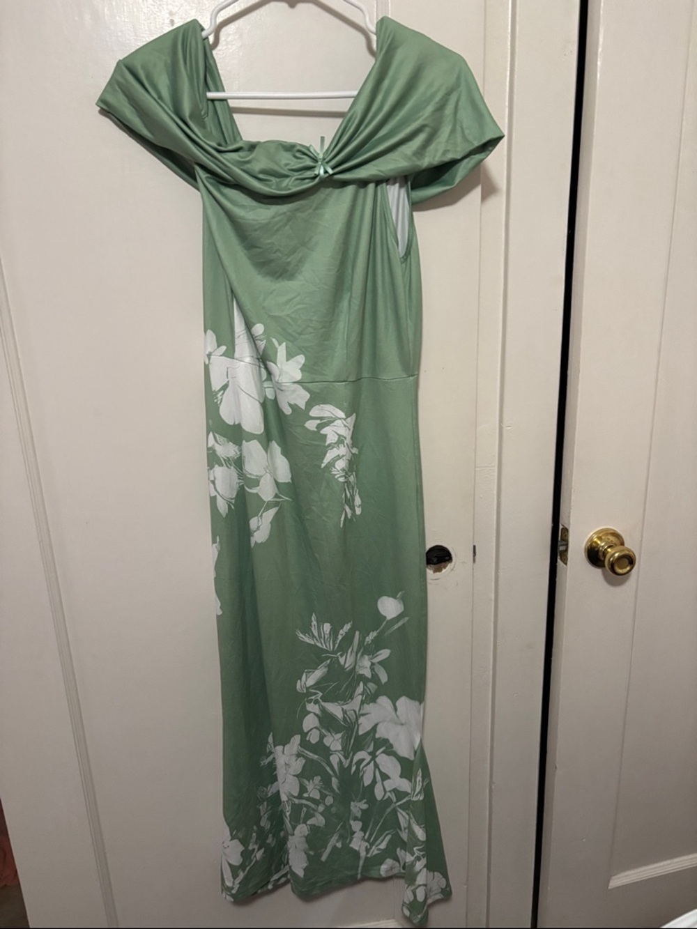 Sage Green Floral Maxi Dress